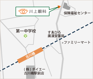 川上眼科へのアクセスマップ